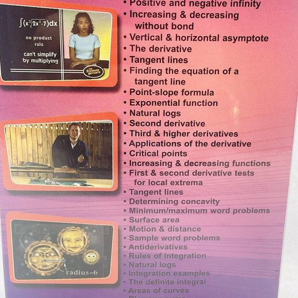 Standard Deviants Conquer Calculus 1 & 2  VHS Tape Box Homeschool Educate - Picture 6 of 8